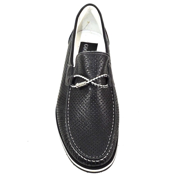 GOODMAN 🇮🇹 MEN\'S BLACK SOFT LEATHER COMFORT SUMMER LOAFERS
